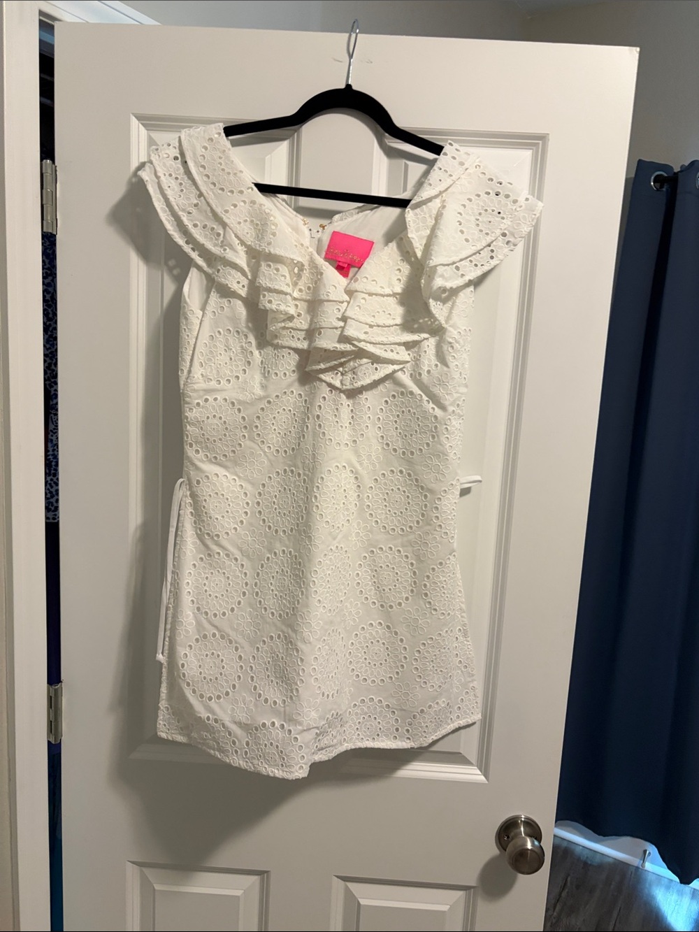 Lilly Pulitzer White Eyelet Ruffle Romper